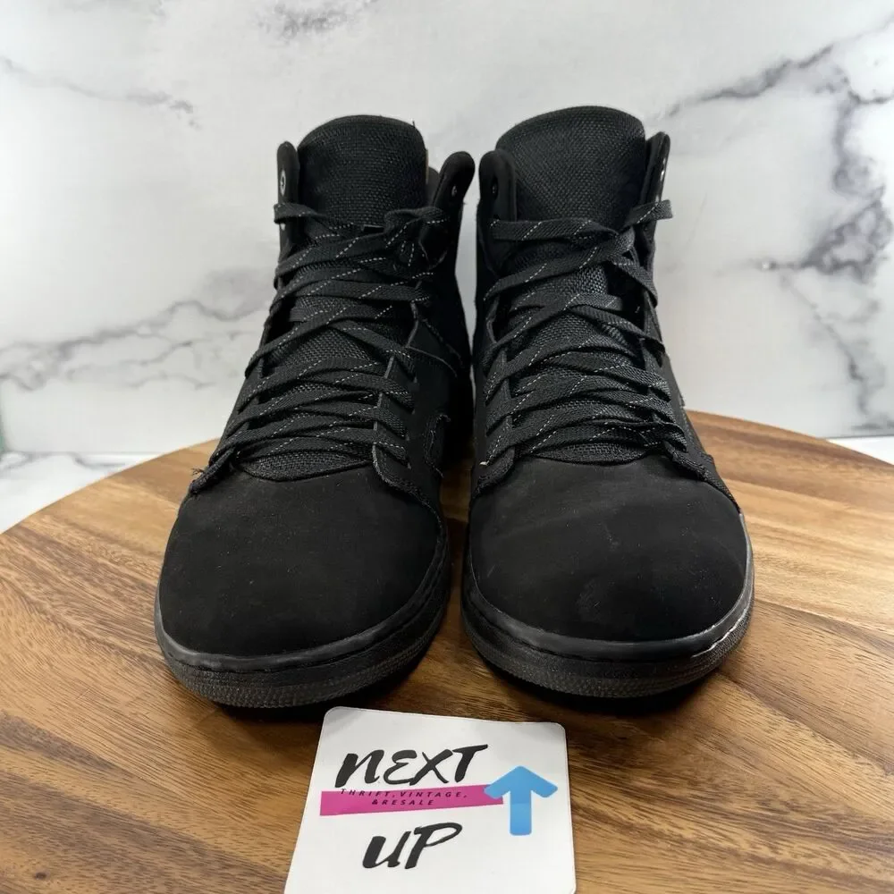 Mens Size 11-Nike Air Jordan Flight Legend Black Gold Logo Sneakers AA2526-031